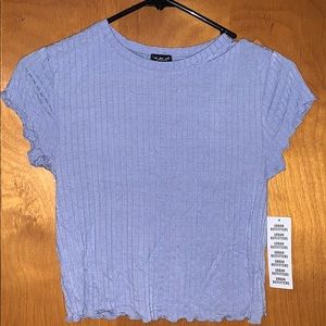 Lavender ribbed crop top